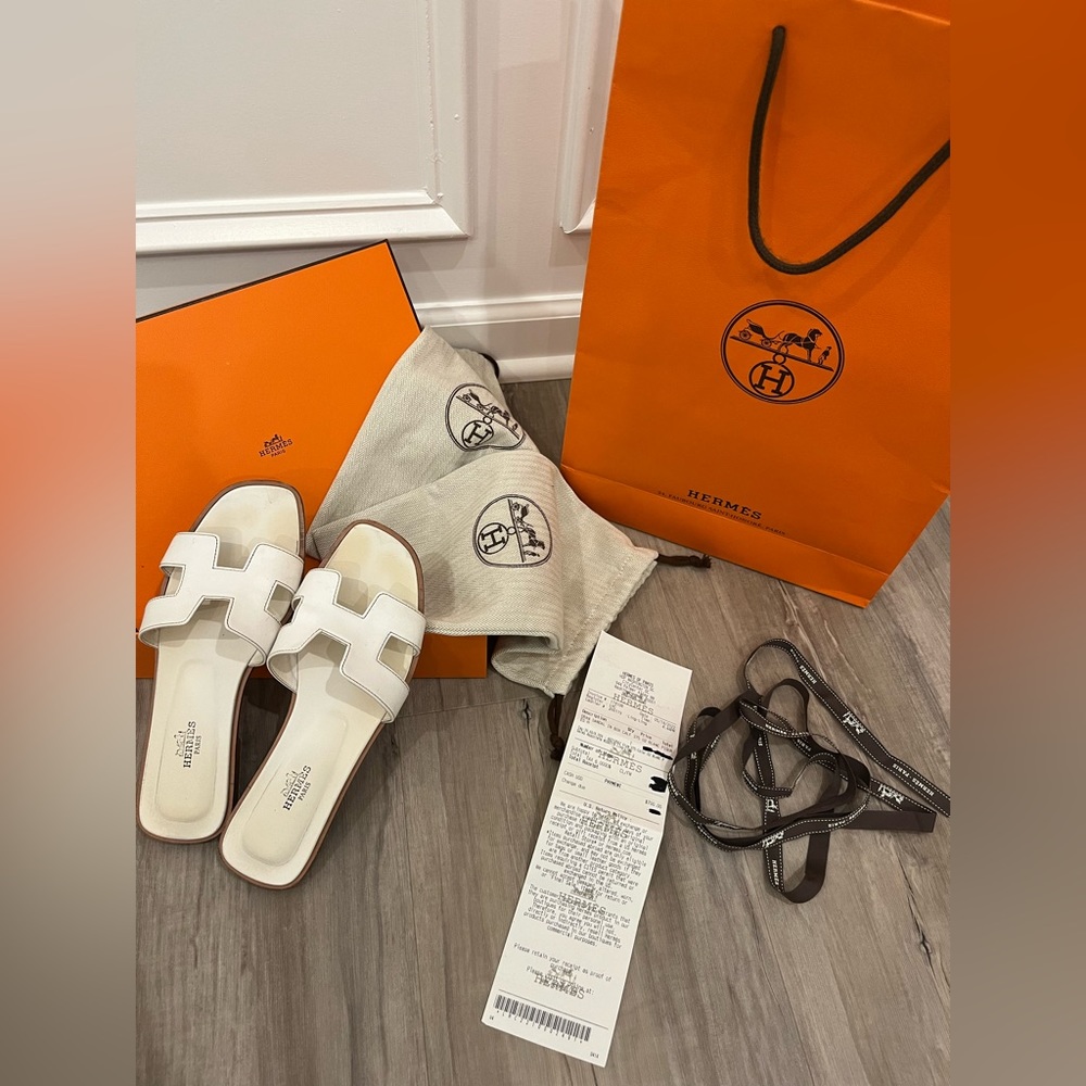 Hermes Oran sandals size 37.5